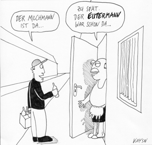 Cartoon: Frische Milch (medium) by KAYSN tagged milch