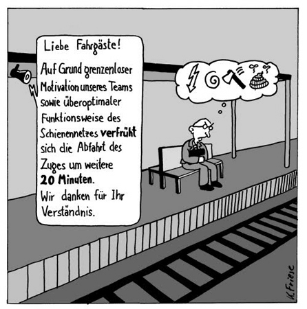 Cartoon: Zugverfrühung (medium) by KAYSN tagged zug,bahn