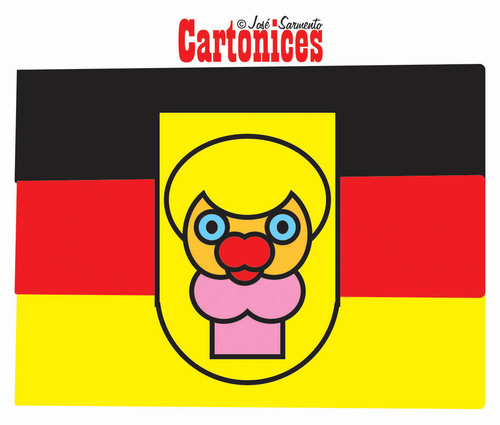 Cartoon: Merkel Flag (medium) by jose sarmento tagged merkel,flag