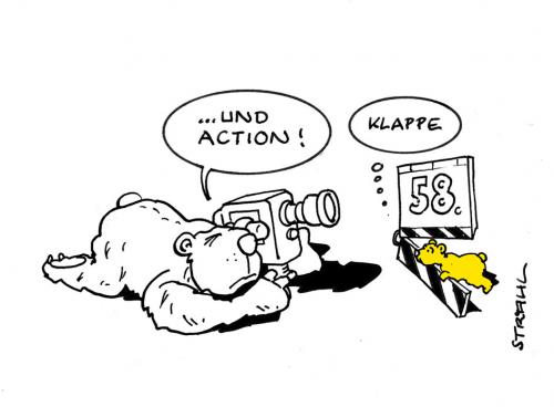 Cartoon: Bärlinale (medium) by rayon tagged micha,strahl,bärlinale,berlinale,goldener,bär,
