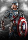 Cartoon: Captain America (small) by JMSartworks tagged caricature actors hollywood painter comic superheroe