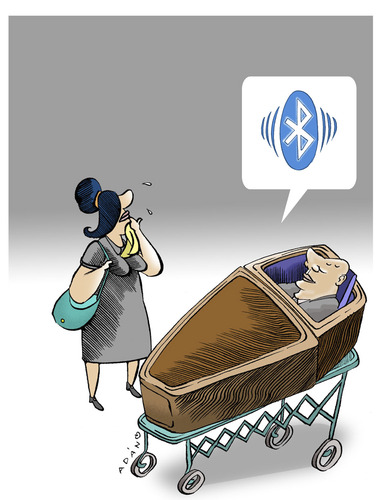 Cartoon: Blue tooh (medium) by adancartoons tagged adan,blue,tooh,internet