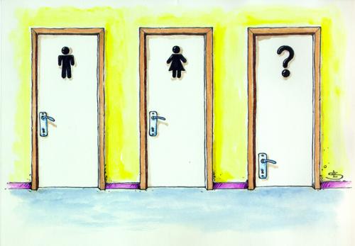 Cartoon: doors (medium) by Liviu tagged doors,toillet,