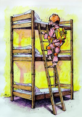 Cartoon: pijamas (medium) by Liviu tagged sleep,parachute,helmet,