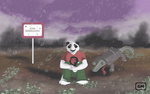 Cartoon: In anni di pioggia (medium) by gianluca tagged caimano