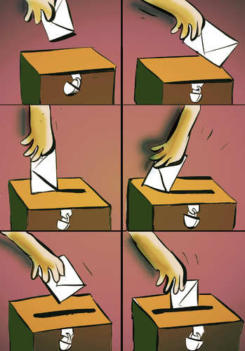 Cartoon: election (medium) by oguzgurel tagged humor
