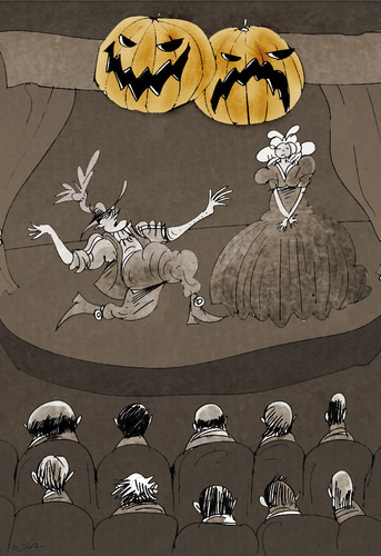 Cartoon: halloween (medium) by oguzgurel tagged humor