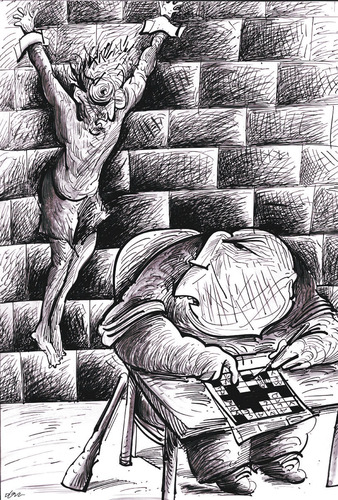 Cartoon: human rights (medium) by oguzgurel tagged humor