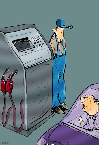 Cartoon: oil (medium) by oguzgurel tagged humor