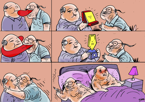 Cartoon: prize (medium) by oguzgurel tagged prize