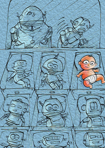 Cartoon: robot (medium) by oguzgurel tagged robot