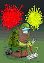 Cartoon: corona epidemic (small) by oguzgurel tagged world,virüs