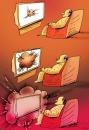 Cartoon: tv (small) by oguzgurel tagged humor
