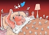 Cartoon: twitter (small) by oguzgurel tagged twitter,social,media