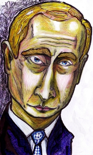 Cartoon: Vladimir Putin (medium) by artistocrat tagged politician,politics,russian,putin