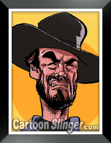 Cartoon: Clint Eastwood Caricature (medium) by domarn tagged clint,eastwood,caricature,cartoon,celebrity,famous,people