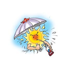 Cartoon: Hot Day (medium) by ashutoon tagged sun,hot,day