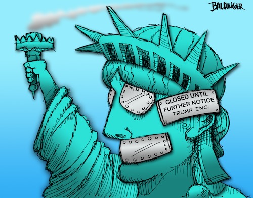 Cartoon: Trump Inc (medium) by dbaldinger tagged trump,usa,president,freedom,trump,usa,president,freedom
