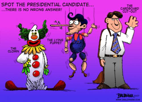 Cartoon: US Presidential Candidates (medium) by dbaldinger tagged usa,president,election,