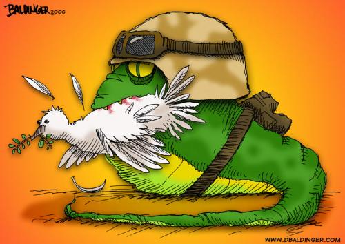 Cartoon: War (medium) by dbaldinger tagged war,peace,military,dove,