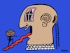 Cartoon: Brain House (small) by dbaldinger tagged brain,head,empty