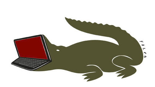 Cartoon: crocodile (medium) by alexfalcocartoons tagged crocodile