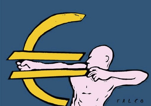 Cartoon: eurobow (medium) by alexfalcocartoons tagged eurobow