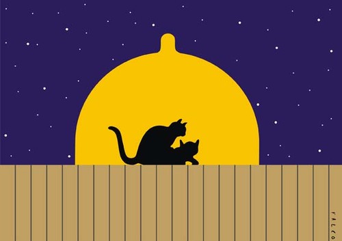 Cartoon: lovecat (medium) by alexfalcocartoons tagged lovecat