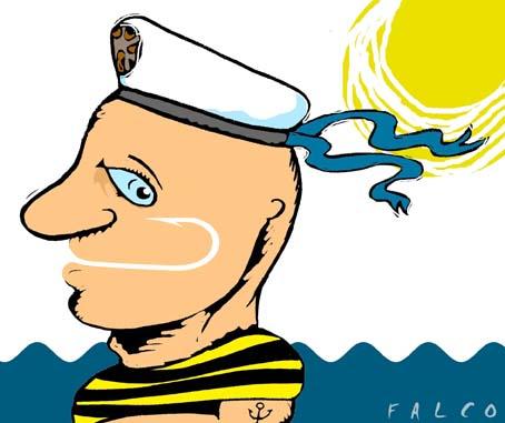 Cartoon: sailor (medium) by alexfalcocartoons tagged sailor