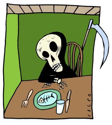 Cartoon: skeleton (medium) by alexfalcocartoons tagged skeleton