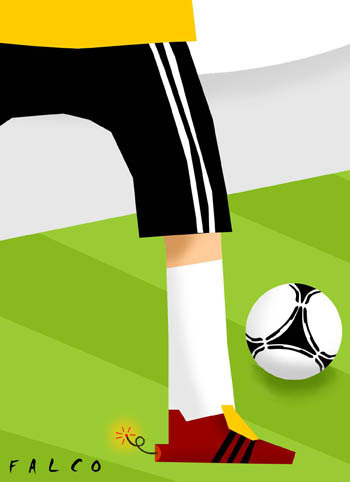 Cartoon: soccer (medium) by alexfalcocartoons tagged soccer