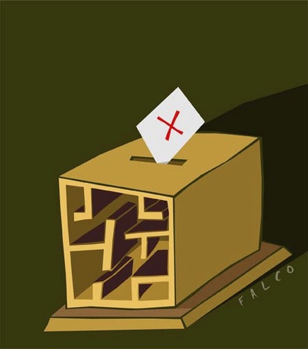 Cartoon: vote (medium) by alexfalcocartoons tagged vote