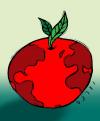 Cartoon: apple world (small) by alexfalcocartoons tagged apple,world