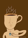 Cartoon: coffeeman (small) by alexfalcocartoons tagged coffeeman