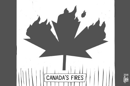 Cartoon: Canada fires (medium) by sinann tagged canada,fires,wildfires
