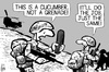 Cartoon: Deadly cucumber (small) by sinann tagged cucumber,deadly,grenade