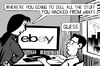 Cartoon: eBay hacker (small) by sinann tagged ebay,hacker,stuff,sell