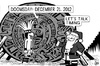 Cartoon: Mayan and Santa (small) by sinann tagged mayan,doomsday,santa,claus,christmas,calendar,december,21,2012