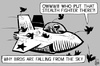 Cartoon: Stealth bird (small) by sinann tagged stealth,fighter,birds,falling