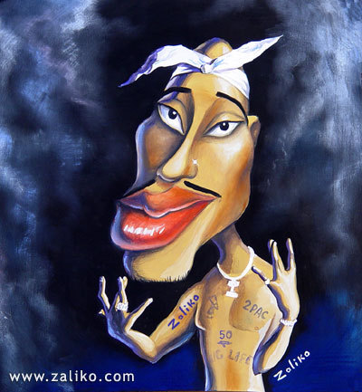 Cartoon: 2pac (medium) by zaliko tagged 2pac