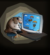 Cartoon: Computer games (small) by taravat niki tagged computer games