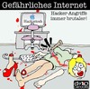 Cartoon: Gefährliches Internet (small) by MiO tagged internet,hacker,mio