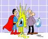 Cartoon: Superman (small) by Salas tagged superman toilet 
