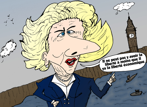 Cartoon: Baronne Margaret Thatcher (medium) by BinaryOptions tagged margaret,maggie,thatcher,ministre,baronne,angleterre,grande,bretagne,news,options,binaire,infos,binaires,nouvelles,politique,politicienne,optionsclick,actualites,caricature,comique,comic,webcomic