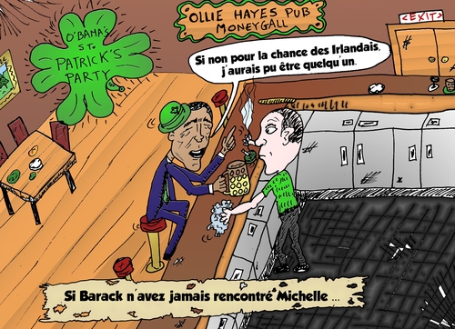 Cartoon: Caricature Obama Iralandais (medium) by BinaryOptions tagged option,binaire,options,binaires,optionsclick,obama,irlandais,saint,patrick,caricature,news,infos,nouvelles,actualites,comique,webcomic