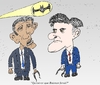 Cartoon: Obama Romney et le Batsignal (small) by BinaryOptions tagged option,de,trader,doptions,binaires