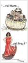 Cartoon: Viel Mann - viel Frau (small) by KatrinKaciOui tagged dicke,frau,viele,männer,korb,shop