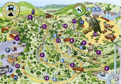 Cartoon: Karte Adventurepark (medium) by wambolt tagged illustration,adventure,park,itinerary