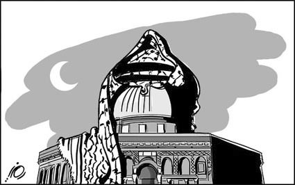 Cartoon: abu ammar Jerusalem (medium) by ramzytaweel tagged mosque,arafat,rock