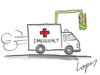 Cartoon: Nonstop Ambulance (small) by Lopes tagged ambulance,traffic,light,green,emergency,car,hurry,health,healthcare